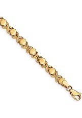 outstanding gold polished X bracelet for kids
